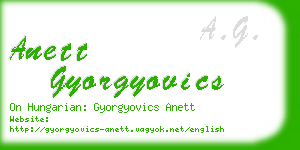 anett gyorgyovics business card